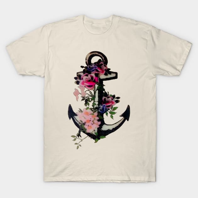 Floral Anchor T-Shirt by madmonkey